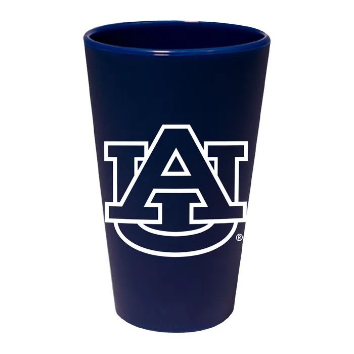 AU WINCRAFT NAVY 16OZ SILICONE PINT GLASS