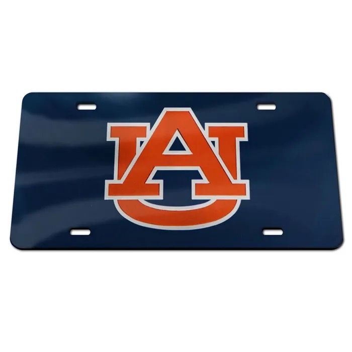 AU WINCRAFT NAVY/ORANGE/SILVER AU LICENSE PLATE