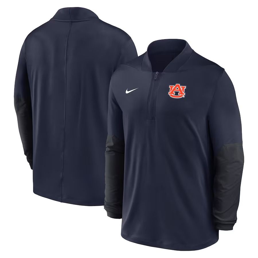 AU NIKE ONE GOAL DRI-FIT HALF-ZIP NAVY PULLOVER