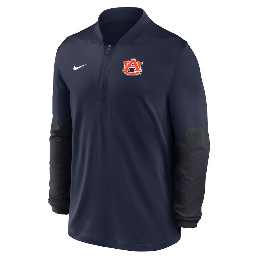 AU NIKE ONE GOAL DRI-FIT HALF-ZIP NAVY PULLOVER
