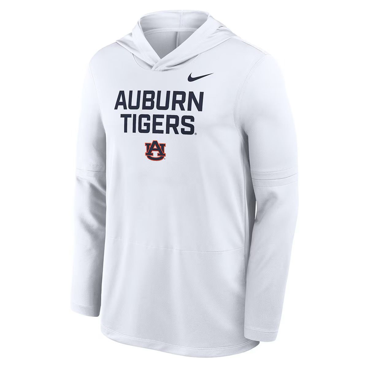 AU NIKE 2025 SIDELINE DRI-FIT WHITE HOODIE T-SHIRT