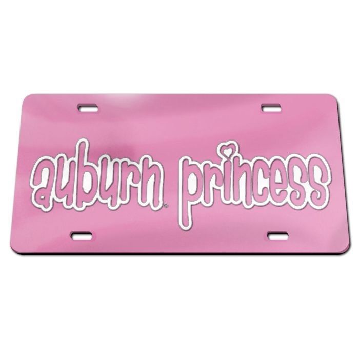 AU WINCRAFT PINK AUBURN PRINCESS LICENSE PLATE