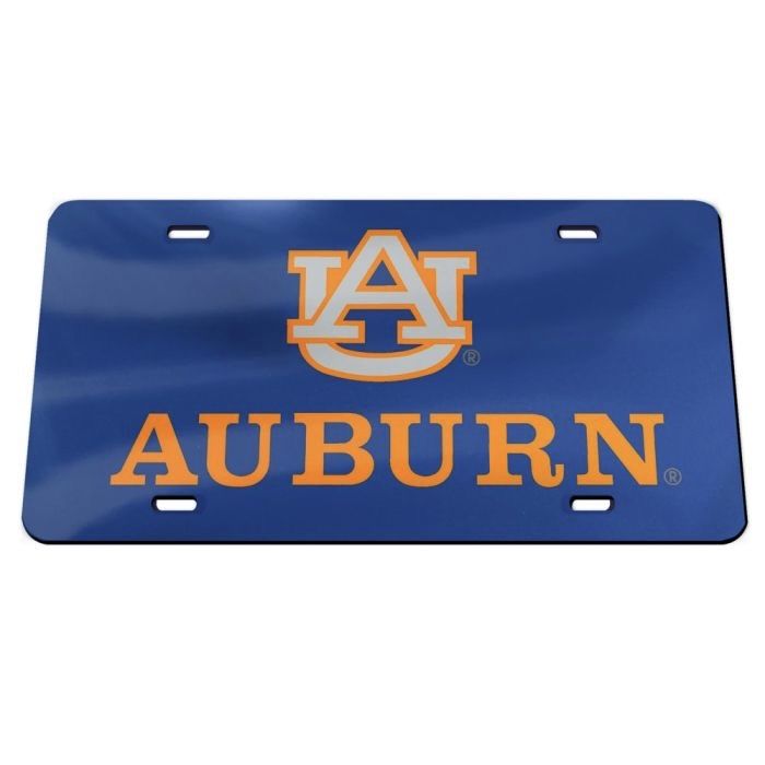 AU WINCRAFT NAVY/ORANGE AU AUBURN LICENSE PLATE