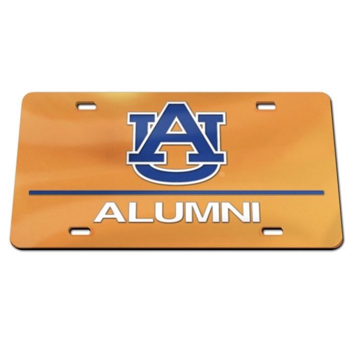AU WINCRAFT ORANGE AU ALUMNI LICENSE PLATE