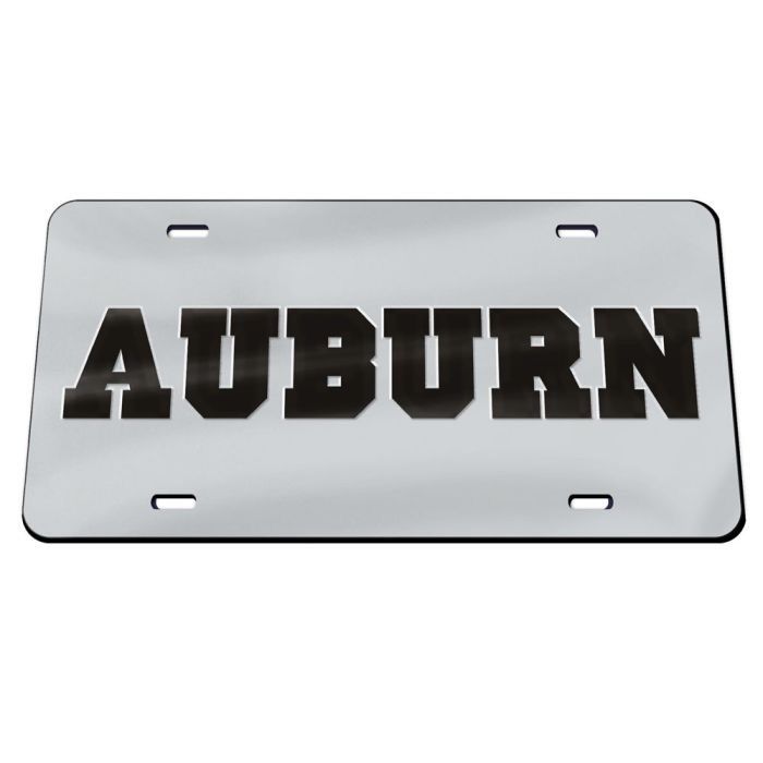 AU WINCRAFT SILVER/BLACK AUBURN LICENSE PLATE
