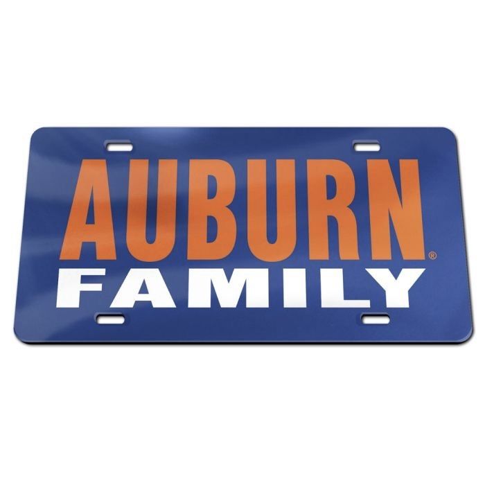 AU WINCRAFT NAVY AUBURN FAMILY LICENSE PLATE