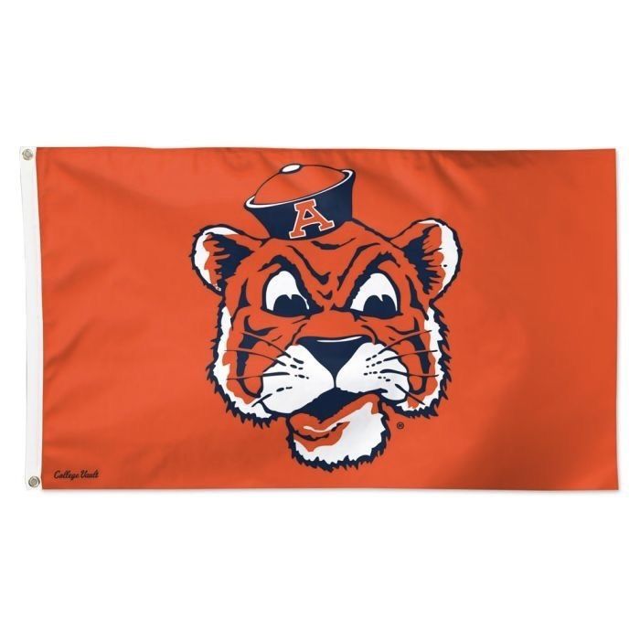 AU WINCRAFT VAULT AUBIE ORANGE 3x5 FLAG