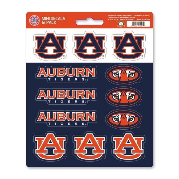 AU FANMATS 12 PACK MINI DECALS