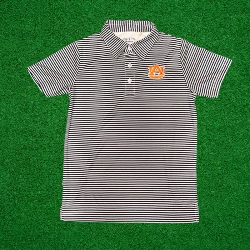 AU GARB NAVY STRIPED POLO