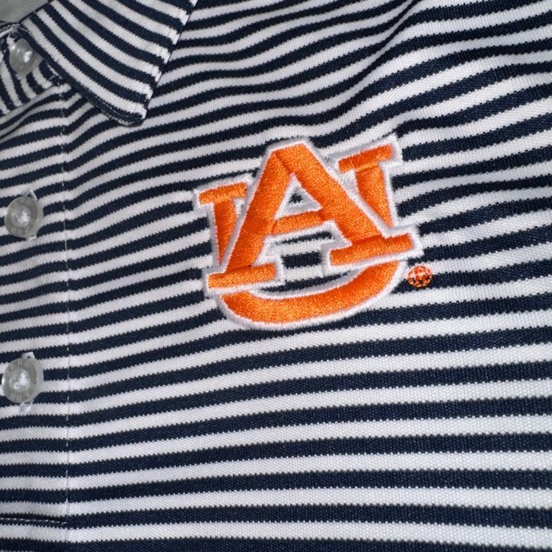 AU GARB NAVY STRIPED POLO