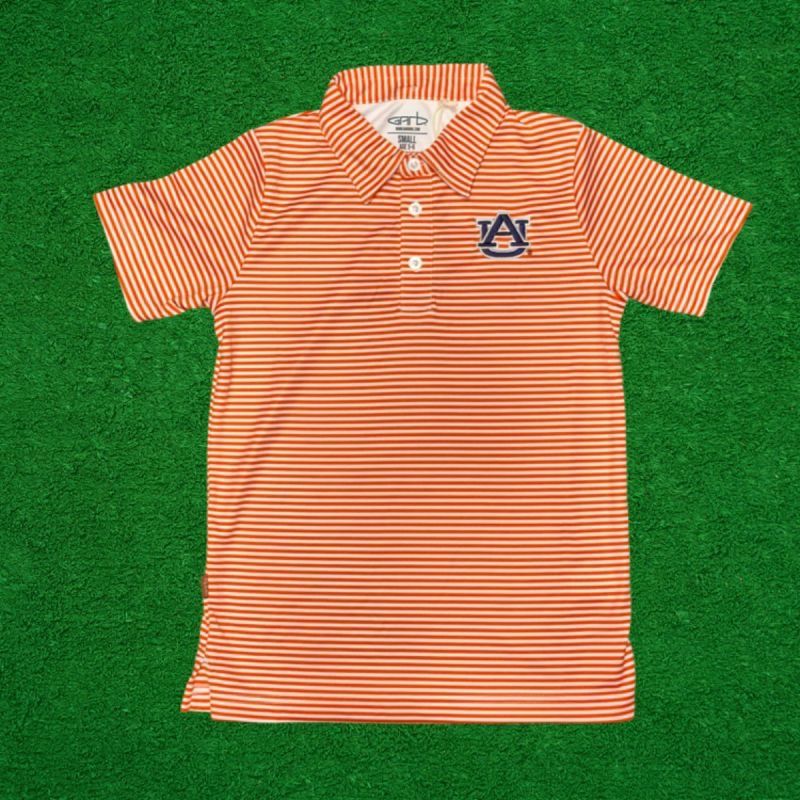 AU GARB ORANGE STRIPED POLO