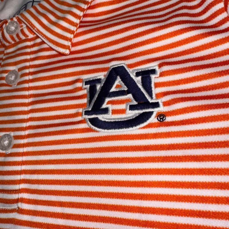 AU GARB ORANGE STRIPED POLO