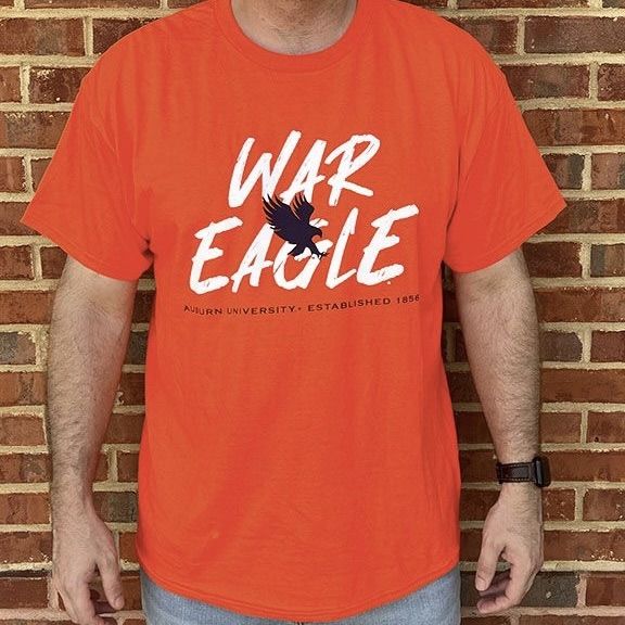 AU WAR EAGLE BRUSH ORANGE TEE