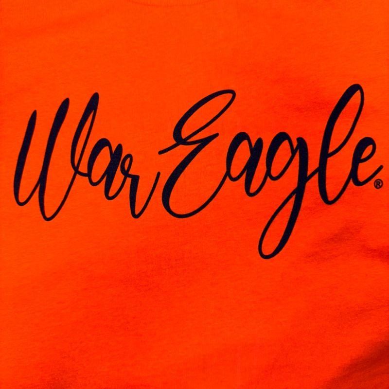CURSIVE WAR EAGLE ORANGE YOUTH TEE