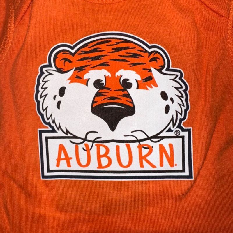 AUBIE FACE ORANGE ONESIE