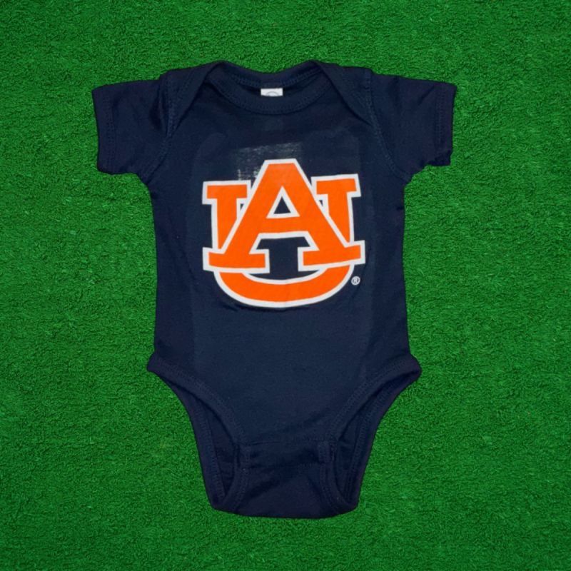 AU LOGO NAVY ONESIE
