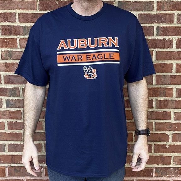 AU STRIPE NAVY TEE