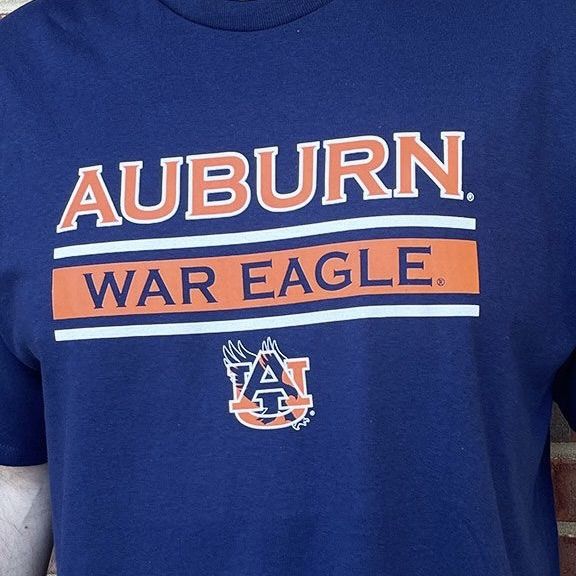 AU STRIPE NAVY TEE