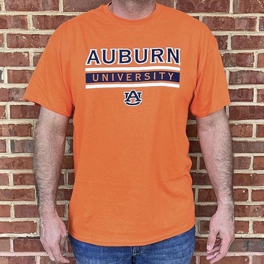 AU STRIPE ORANGE TEE