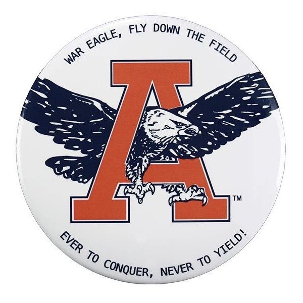 AU PINU VAULT EAGLE WHITE BUTTON