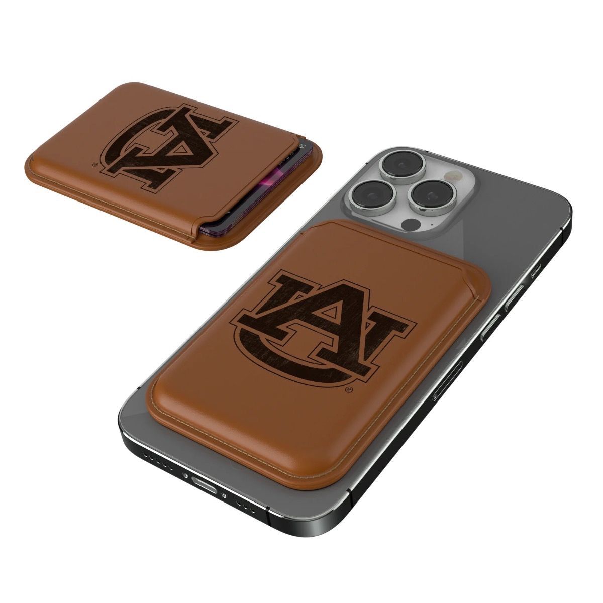 AU KEYSCAPER BROWN MAGNETIC CREDIT CARD WALLET