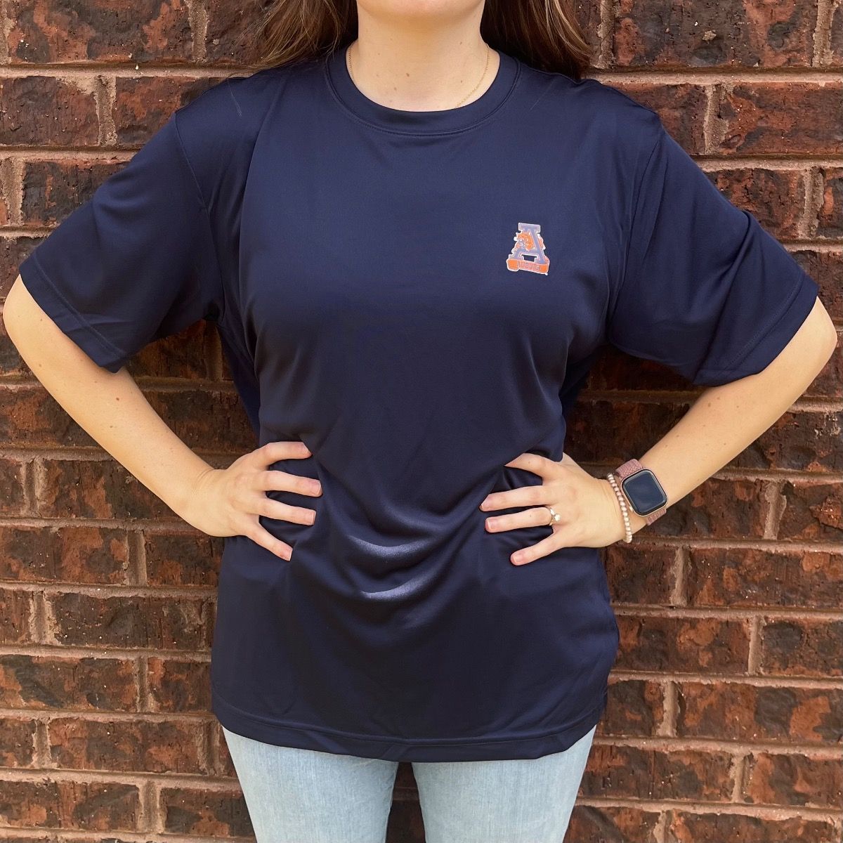 AU S&G VINTAGE NAVY DRY FIT TEE
