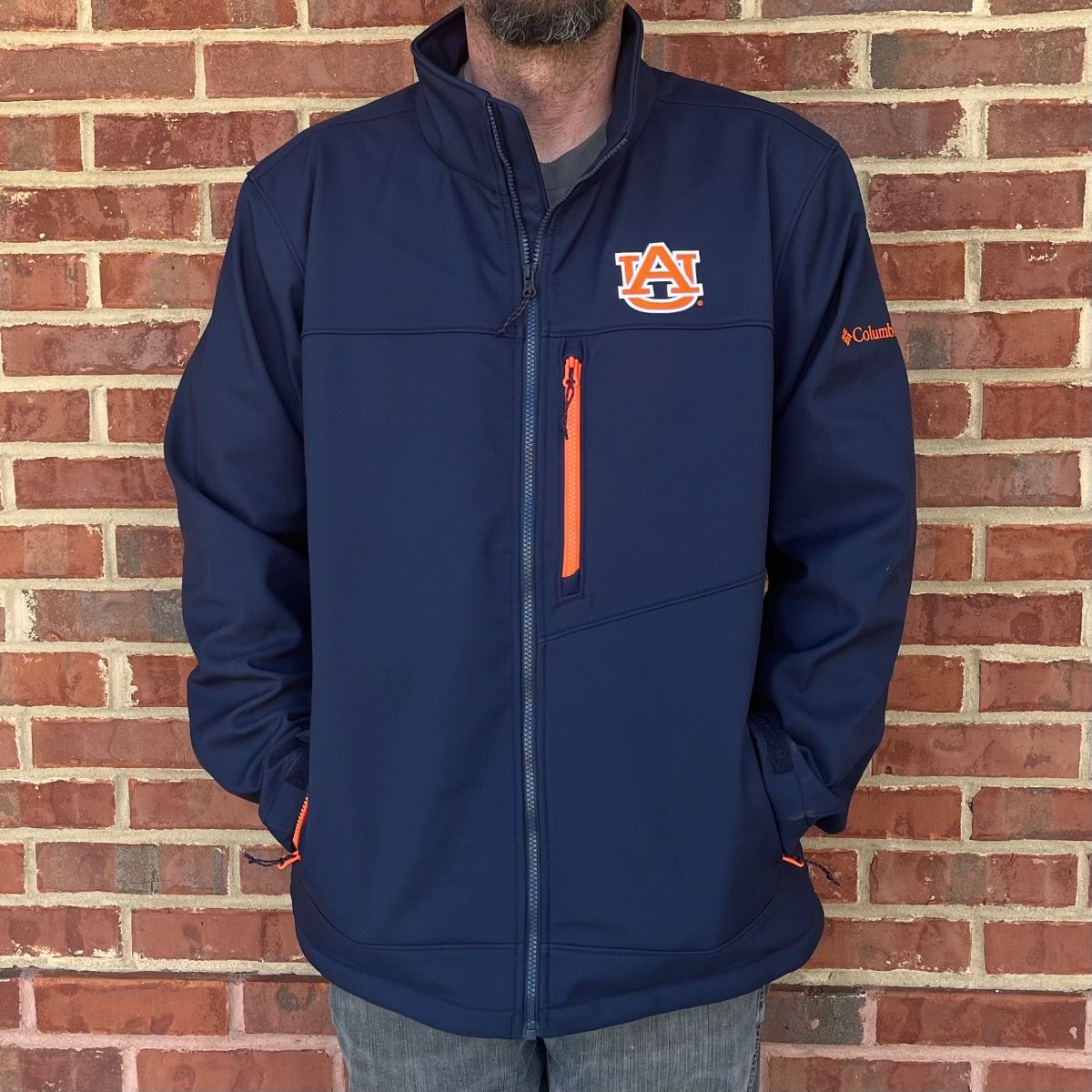 AU COLUMBIA ASCENDER III SOFTSHELL NAVY JACKET