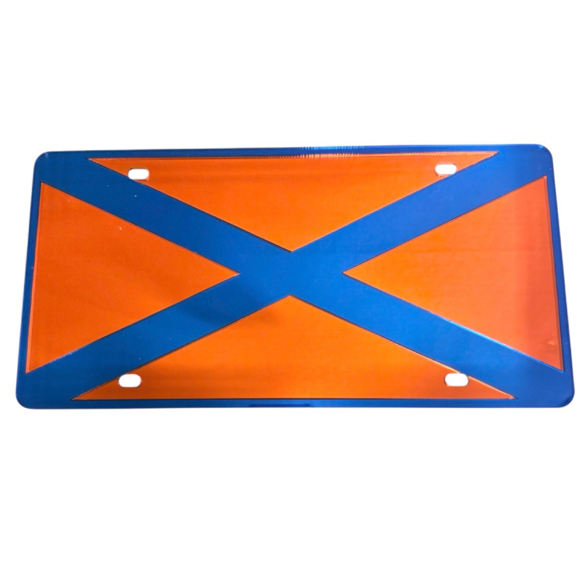 AU WINCRAFT ORANGE/NAVY STATE FLAG LICENSE PLATE