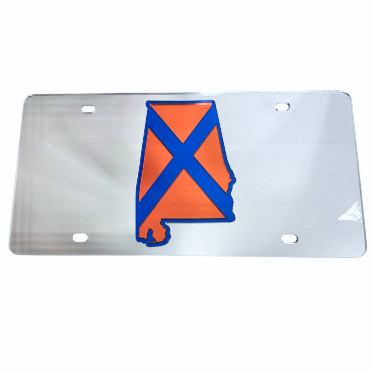 AU WINCRAFT SILVER STATE FLAG LICENSE PLATE
