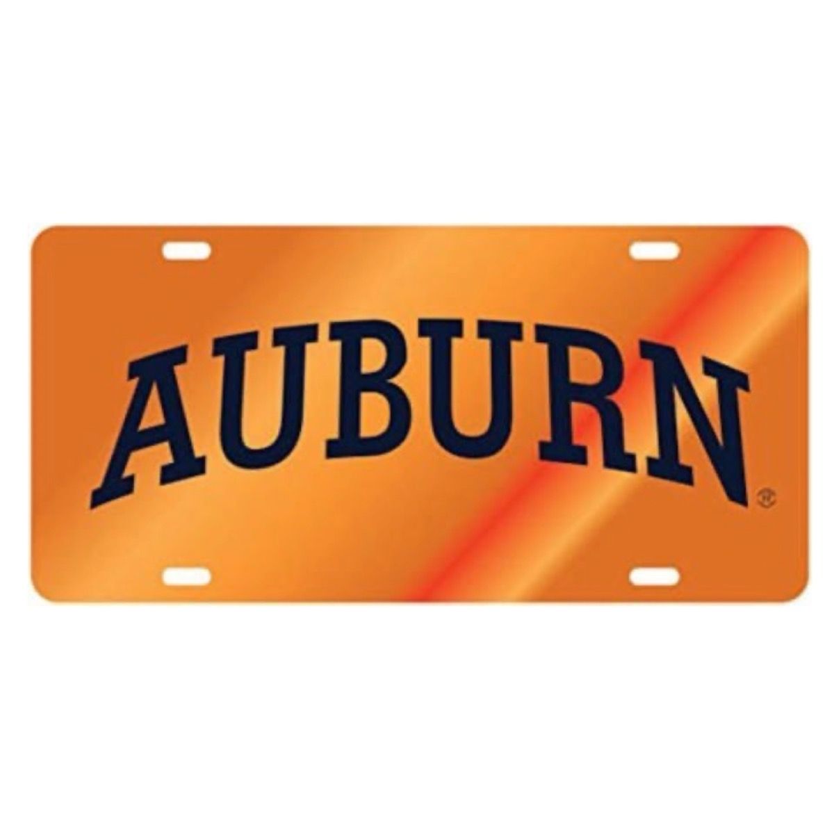 AU CRAFTIQUE ORANGE/NAVY AUBURN LICENSE PLATE