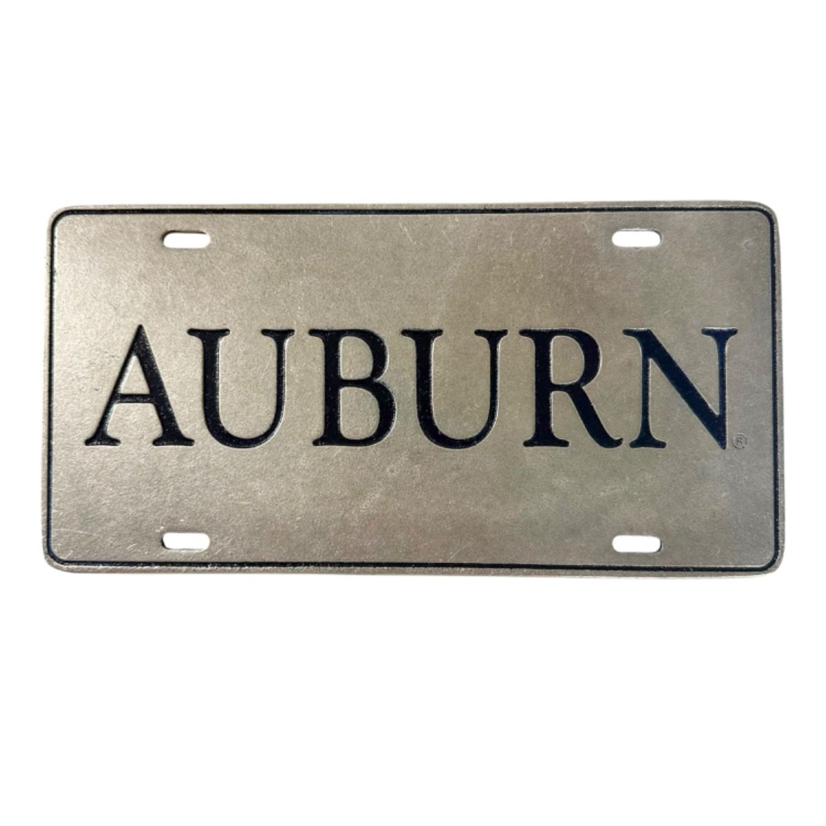 AU JARDINE PEWTER/NAVY AUBURN LICENSE PLATE