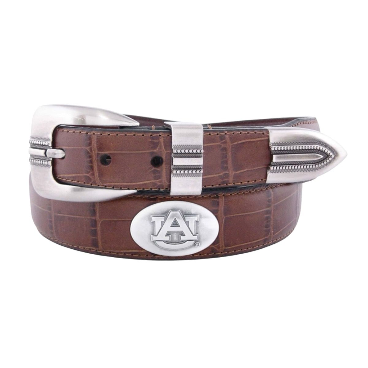 AU ZEP-PRO BROWN CROC LEATHER BELT