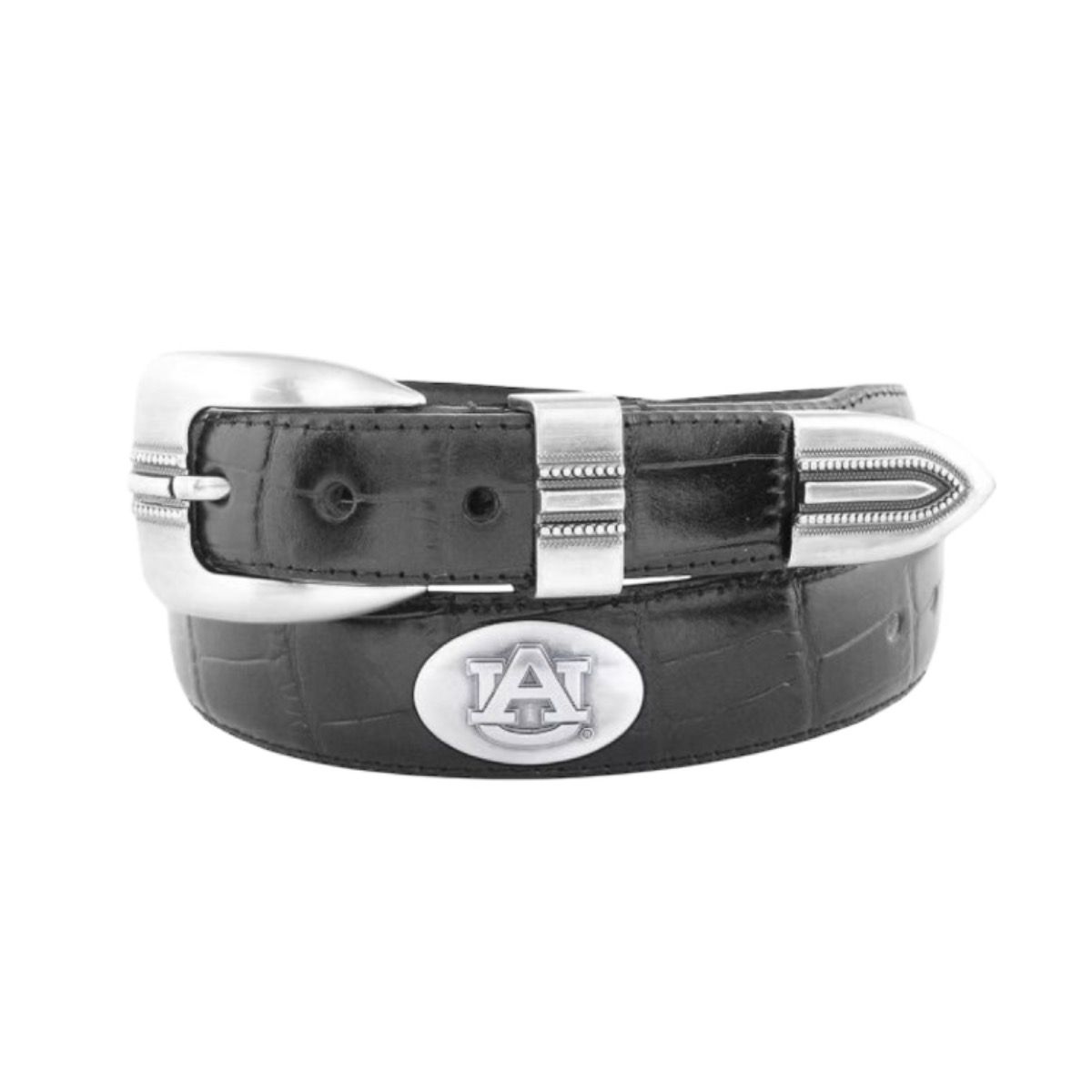 AU ZEP-PRO BLACK CROC LEATHER BELT
