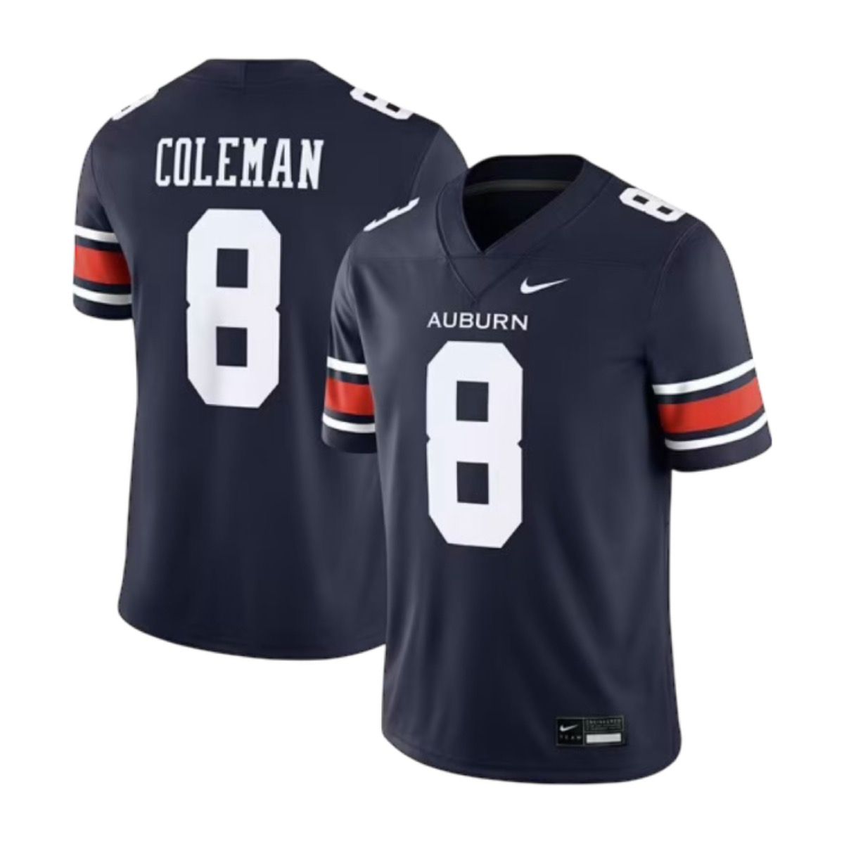 AU NIKE #8 COLEMAN NAVY JERSEY