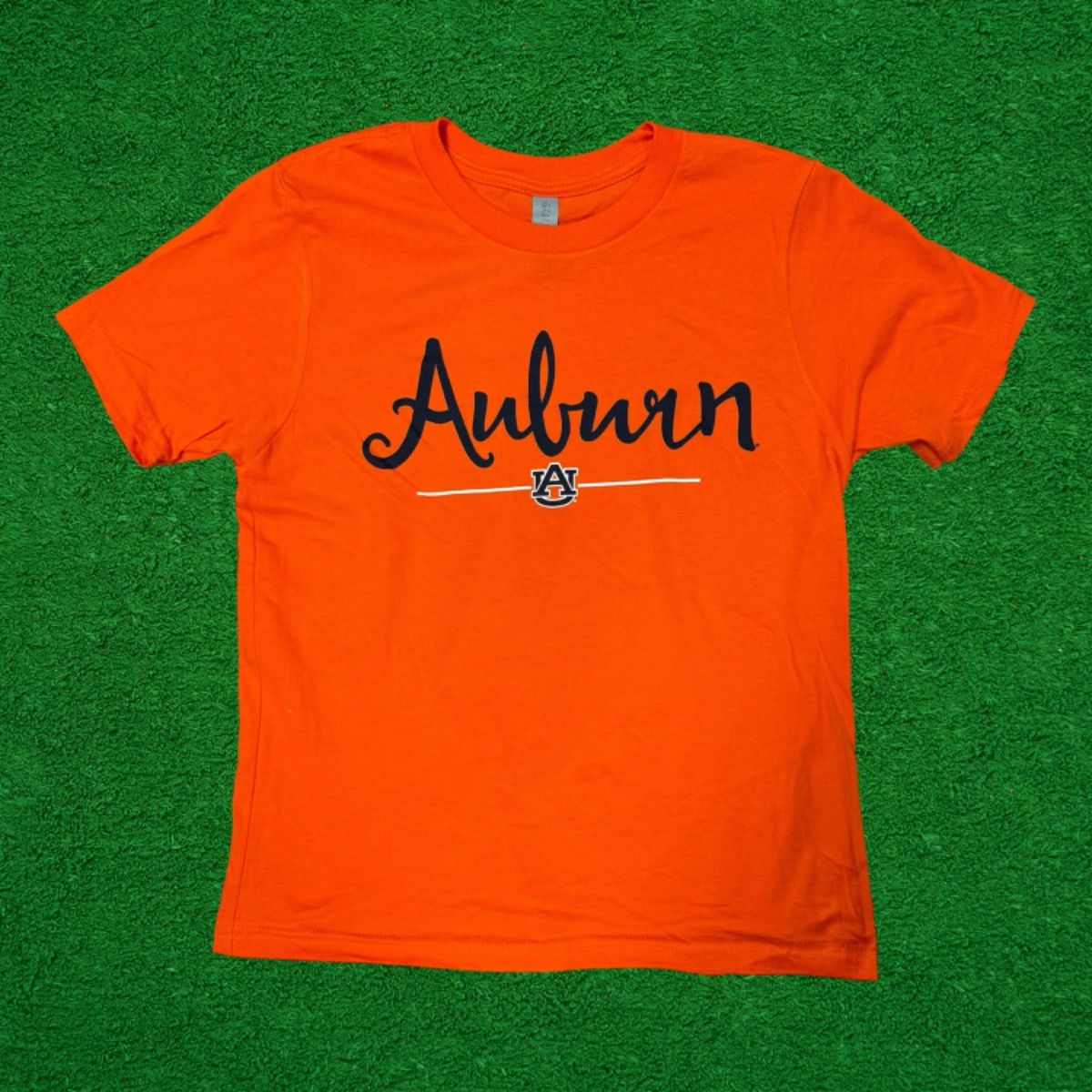 AUBURN SCRIPT ORANGE YOUTH TEE