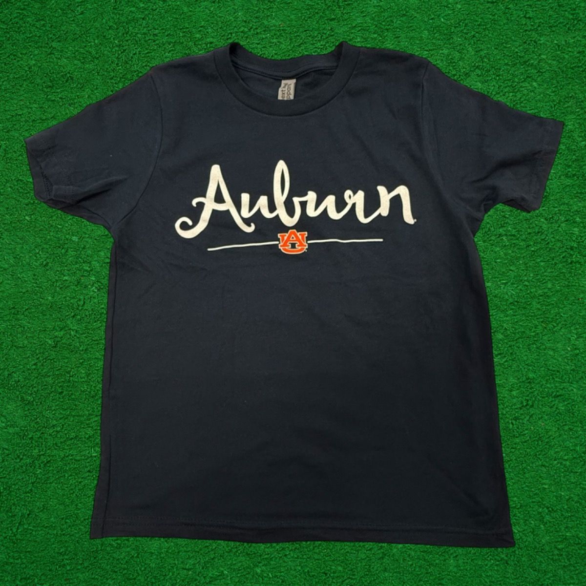 AUBURN SCRIPT NAVY YOUTH TEE