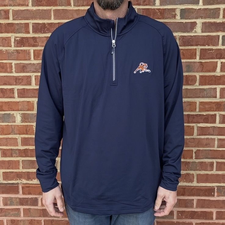 AU C&B NAVY QUARTER ZIP PULLOVER