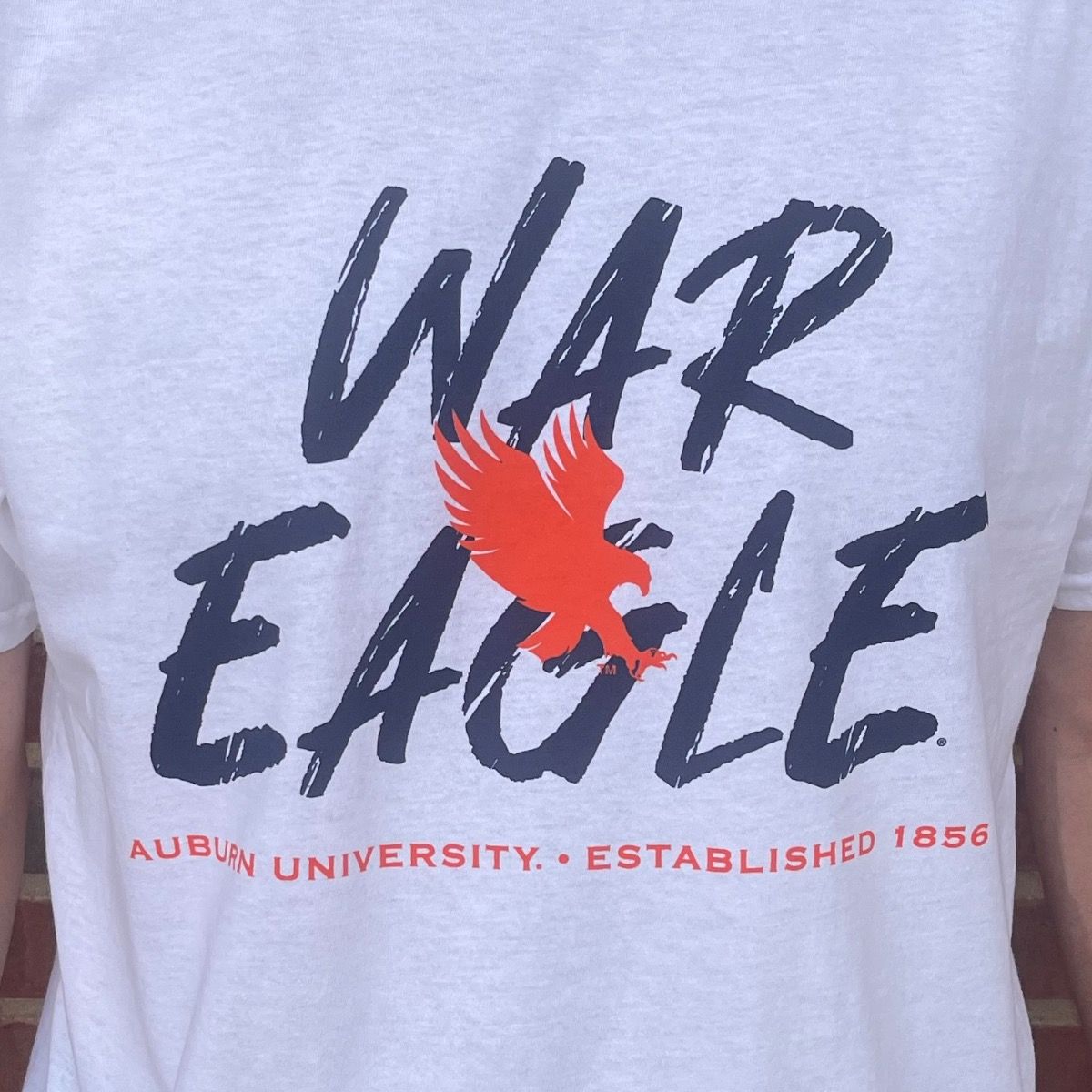 AU WAR EAGLE BRUSH WHITE TEE