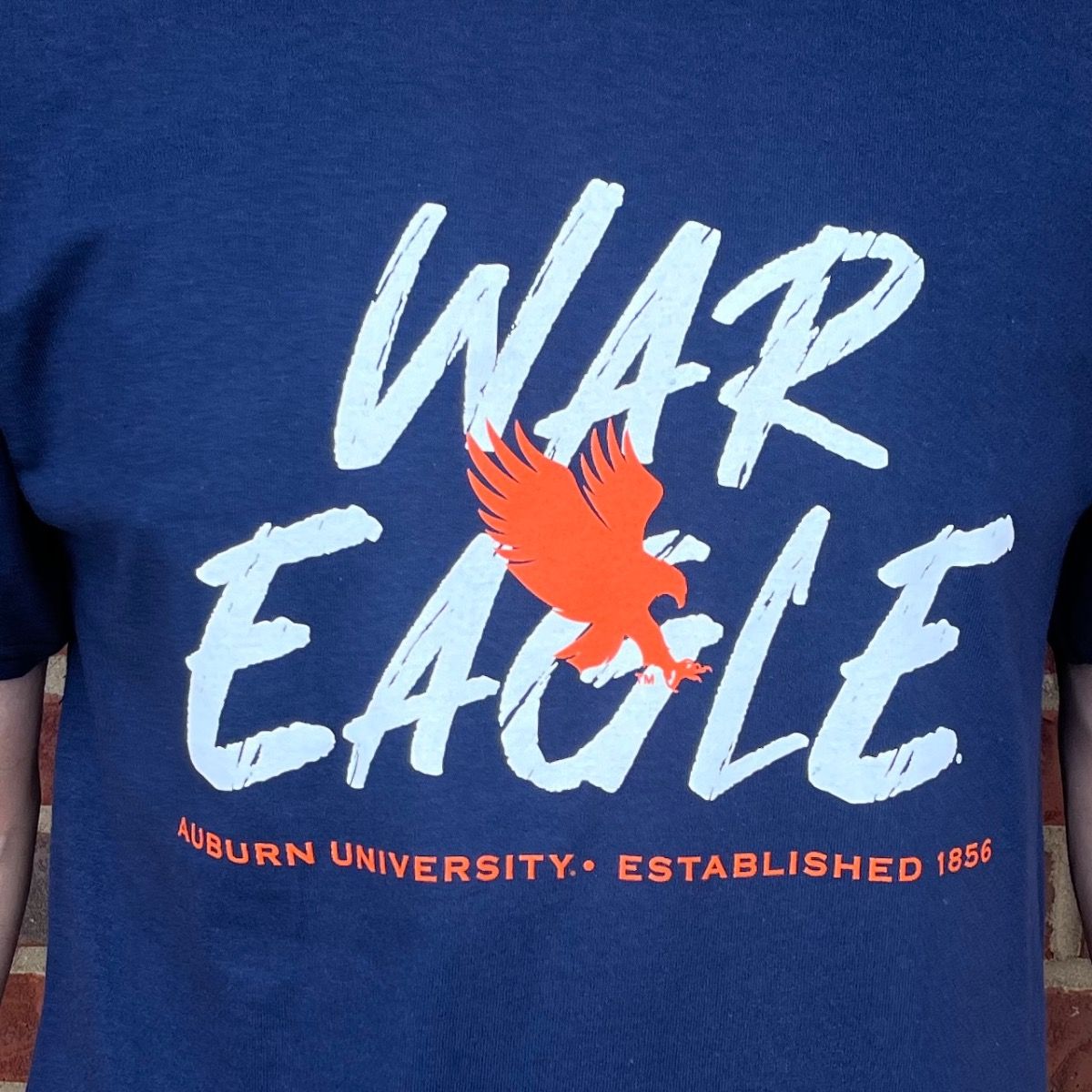 AU WAR EAGLE BRUSH NAVY TEE