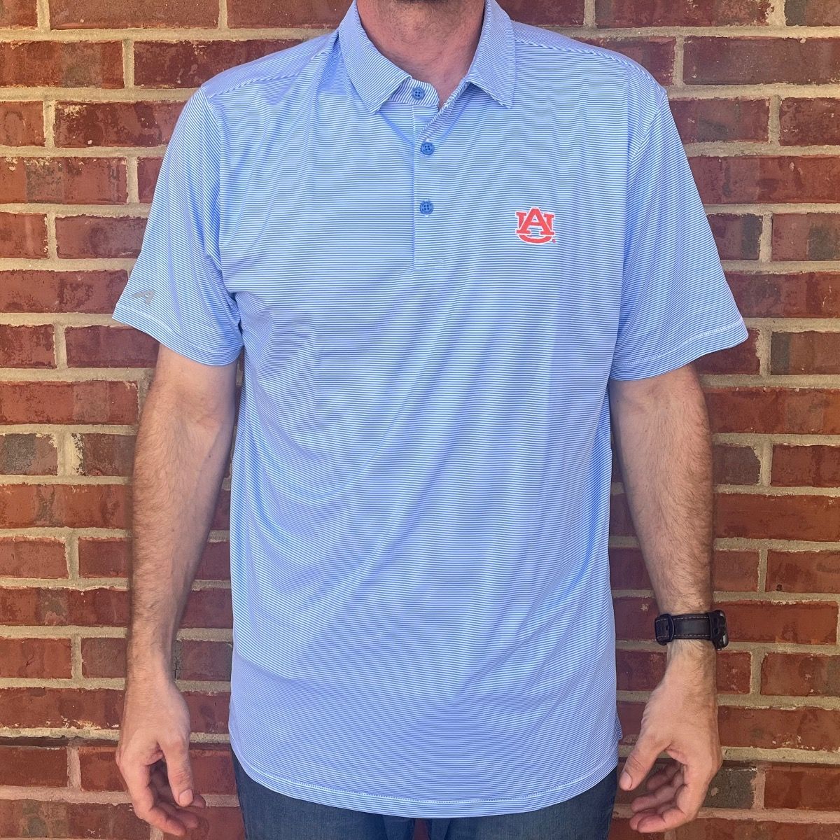 AU ANTIGUA BLUE/WHITE TWINE POLO