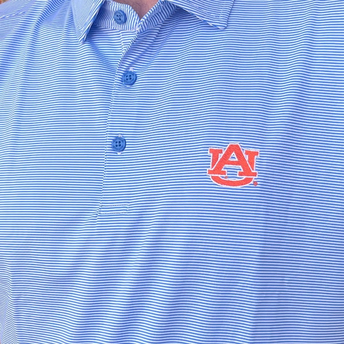 AU ANTIGUA BLUE/WHITE TWINE POLO