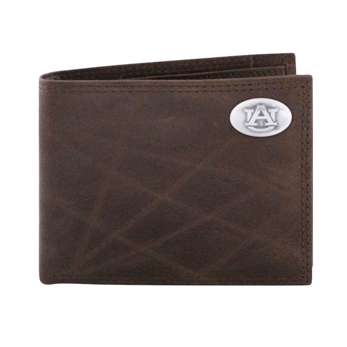 AU ZEP-PRO BROWN WRINKLE BI-FOLD WALLET