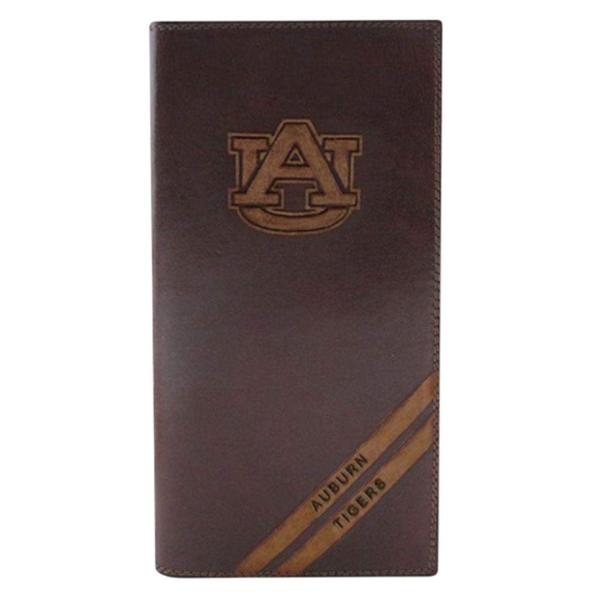 AU ZEP-PRO BROWN EMBOSSED LONG WALLET