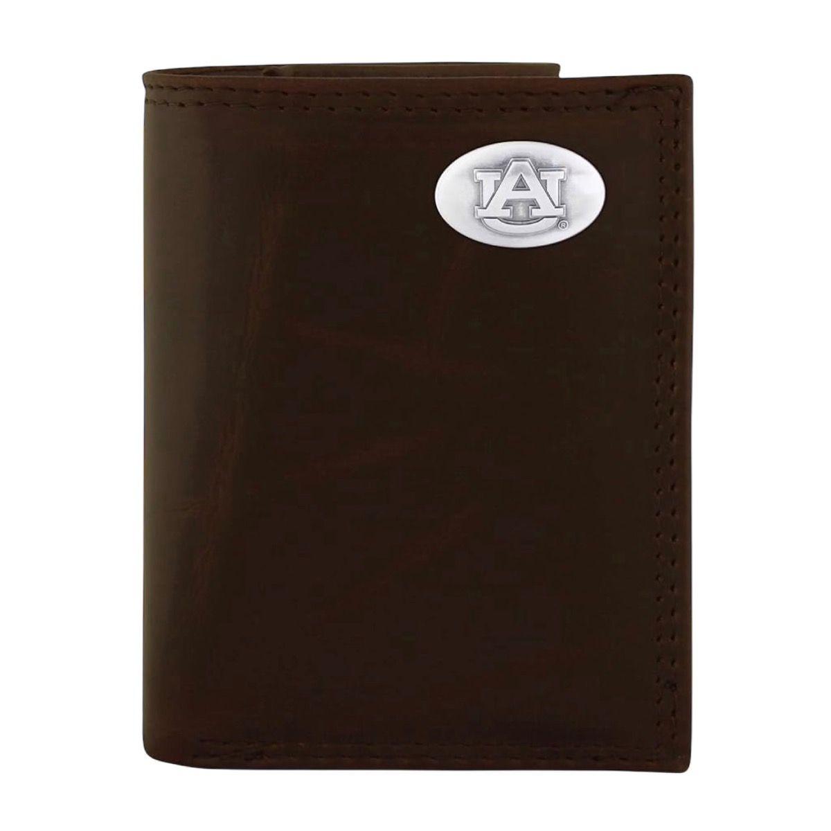AU ZEP-PRO BROWN CRAZY HORSE TRI-FOLD WALLET