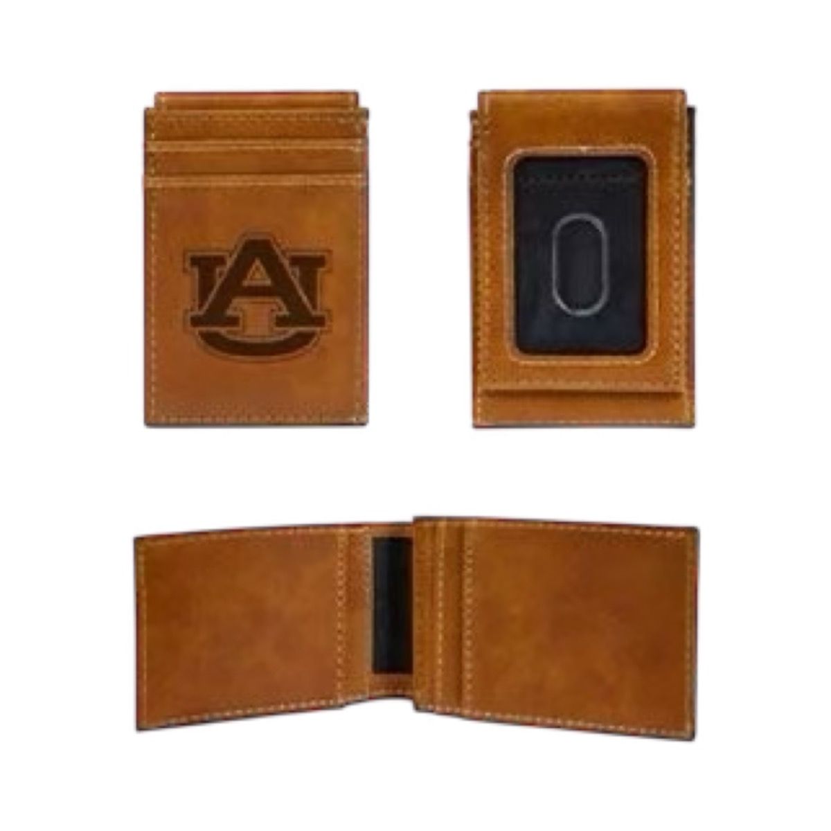 AU RICO BROWN FRONT POCKET WALLET