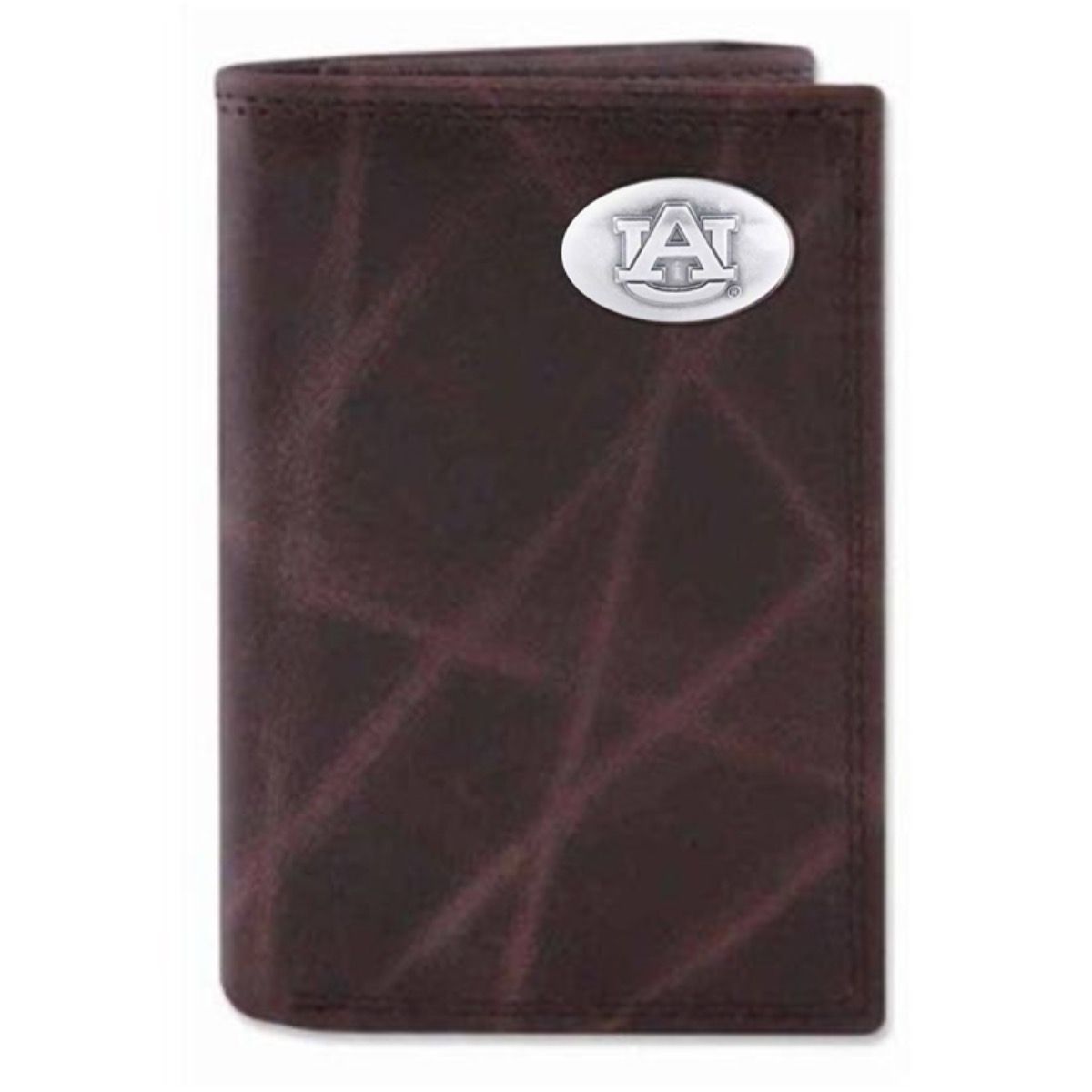 AU ZEP-PRO BROWN WRINKLE TRI-FOLD WALLET