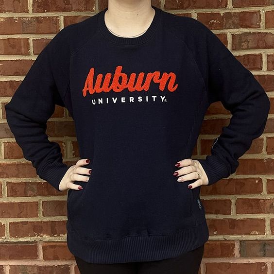 AU PRESSBOX AUBURN NAVY MELANGE FLEECE