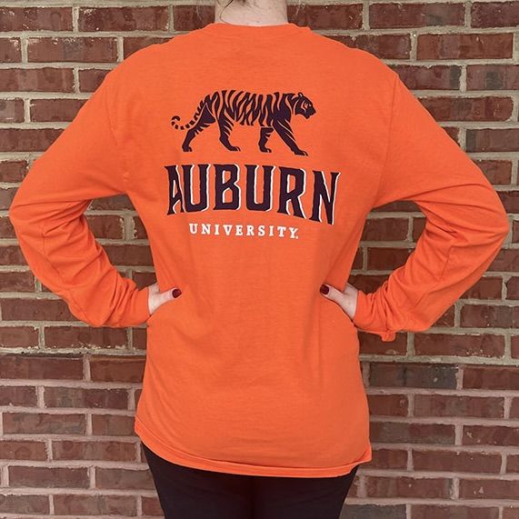 AU TIGER ORANGE LONG SLEEVE TEE