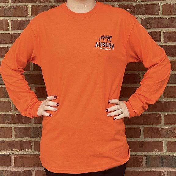 AU TIGER ORANGE LONG SLEEVE TEE
