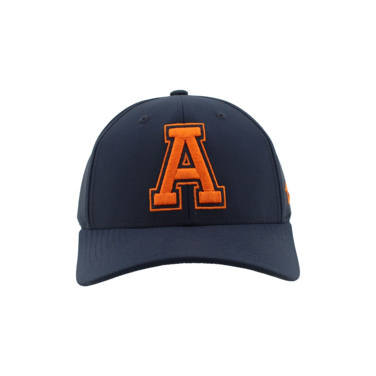 AU ZEPHYR BLOCK A NAVY STRETCH FITTED CAP